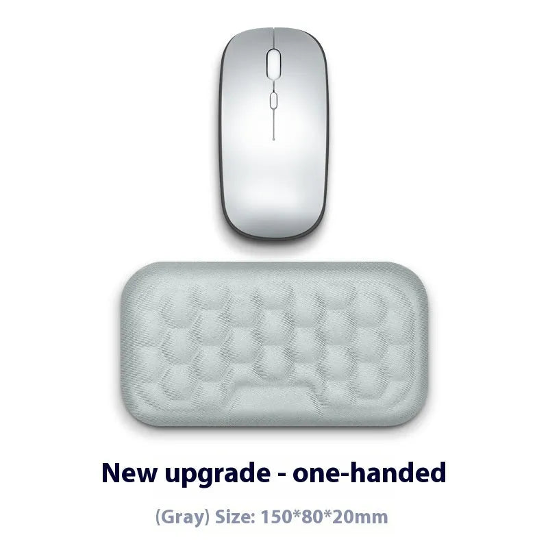 Memory foam mouse wrist pad with silicone base in cloth or leather cover options