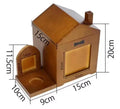 Solid wood pet urn cabin casket in brown or dark brown for pet ashes memorial