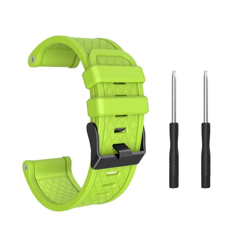 Jiaming 26mm stainless steel buckle silicone watch strap in eight colour options