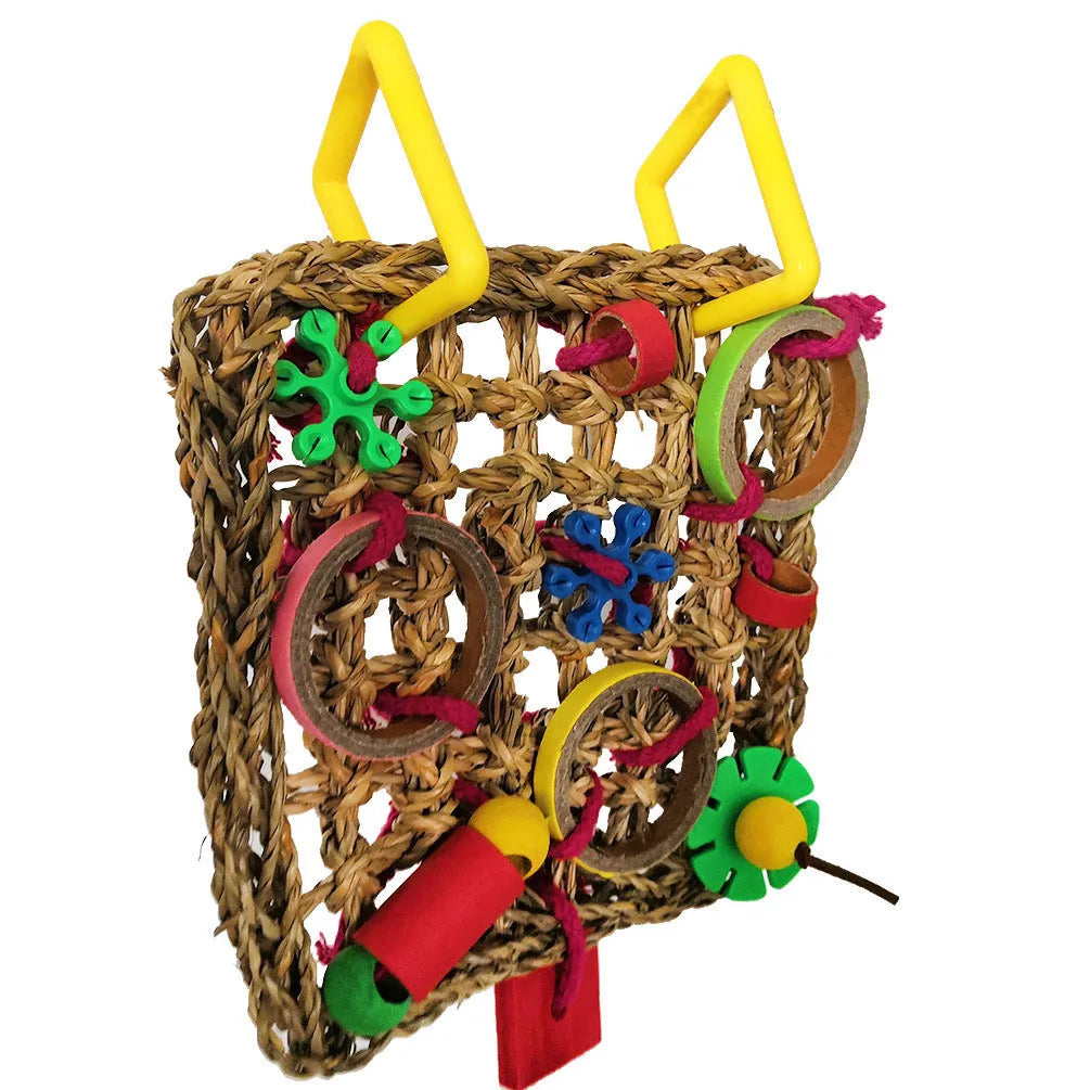 Parrot bite colour building blocks toy for birds, 18 x 24cm colourful chew toy