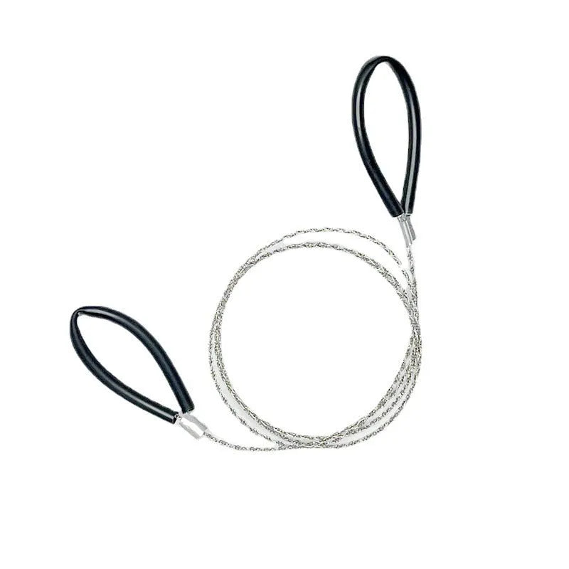 German stainless steel survival wire saw in hand leather case with 70cm length