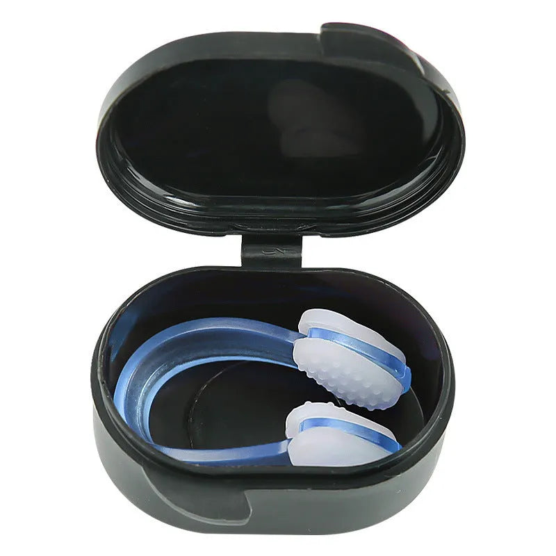 Bright blue silicone nasal splint for swimming, suitable for children and adults