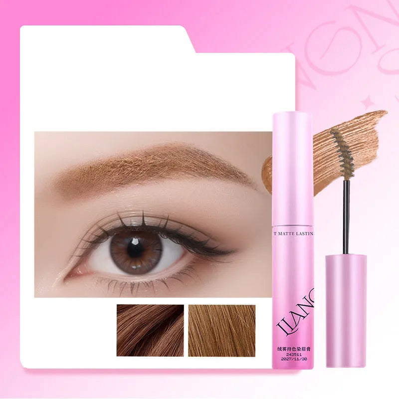 Velvet texture eyebrow cream compact with 4.5g net content and four shade options