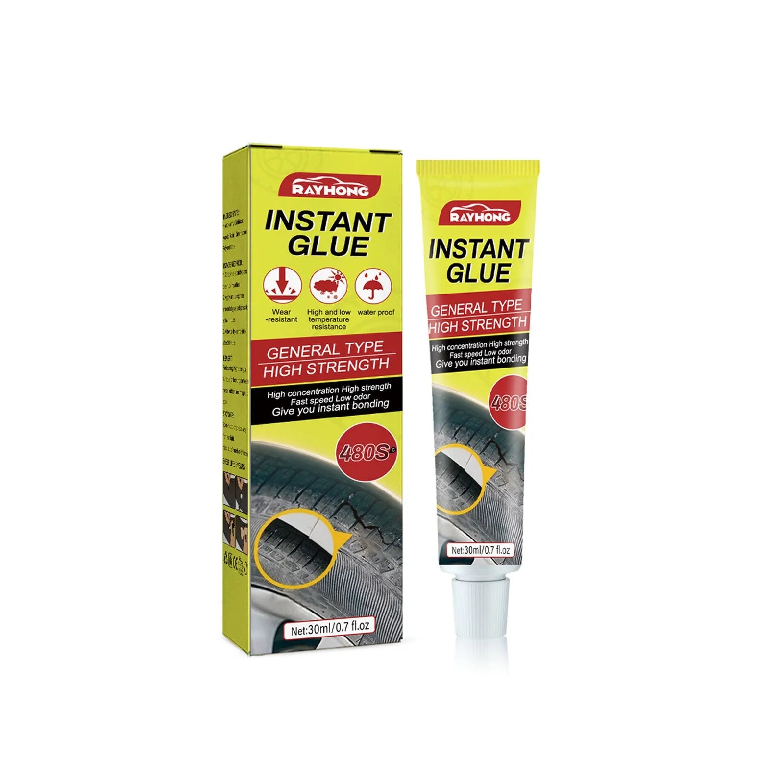 30ml bottle of tyre repair adhesive for car puncture and crack sealing
