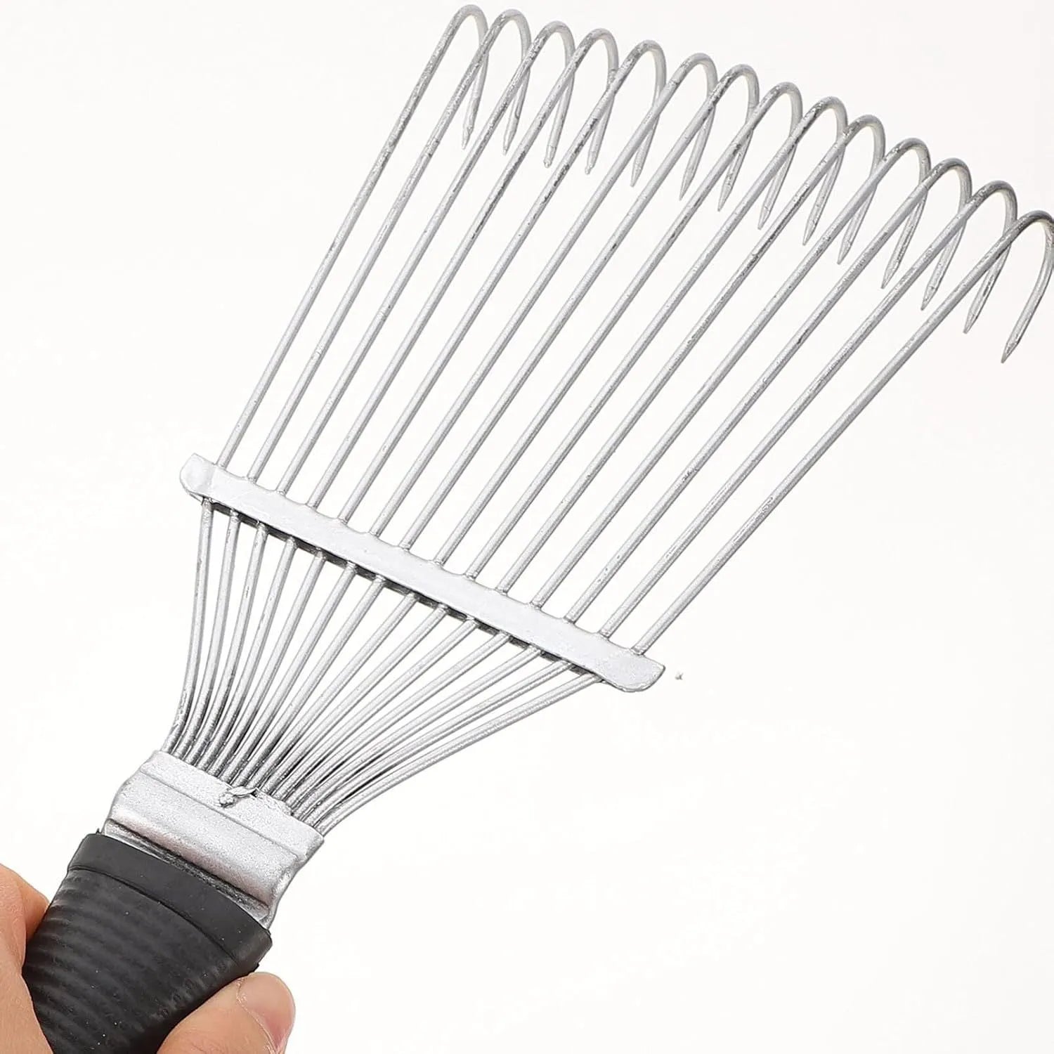 Stainless steel dematting brush with curved teeth for horse and dog grooming