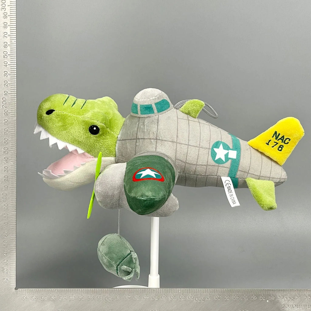 Shark figurine plush toys collection with 26 character designs including shark running shoes and orange muscle men