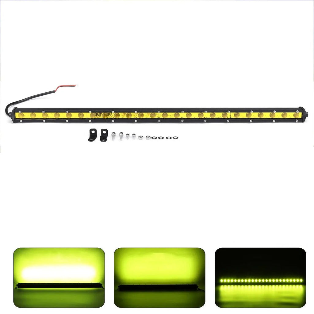 25 inch single row aluminium LED light bar with mounting brackets for vehicles