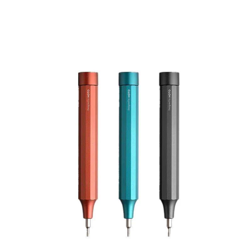 24-in-1 aluminium repair screwdriver set with magnetic bit storage in black, green, or red for phone and computer maintenance