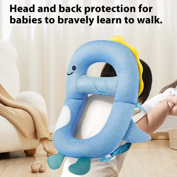 Baby anti-collision pillow and kneepad set in cartoon dinosaur, bee, rabbit, and chicken designs