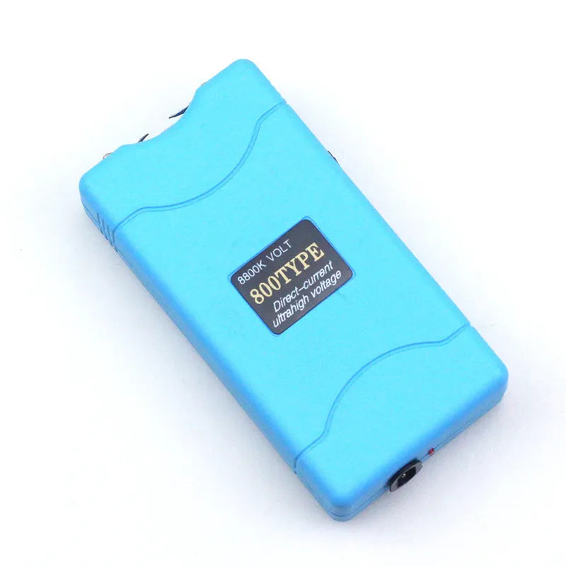 Female self-defense multi-function flashlight in plastic and resin, compact portable design available in multiple colours