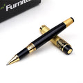 VITNAT metal ballpoint pen with hollow pattern body and black ink 0.5mm point for office and school use