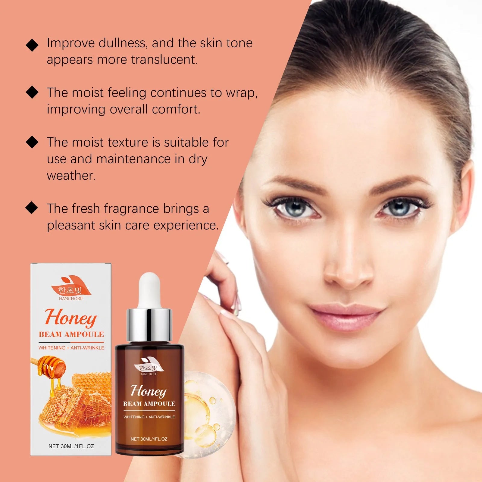 30ml bottle of moisturising skin colour facial liquid with botanical extracts