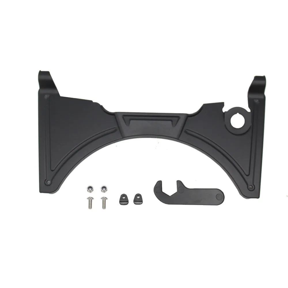 Black ABS plastic cockpit fairing panel for BMW R1250GS motorcycle, shown from a front three-quarter angle.