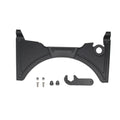 Black ABS plastic cockpit fairing panel for BMW R1250GS motorcycle, shown from a front three-quarter angle.