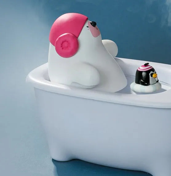White creative USB air humidifier with large water tank on a desk.