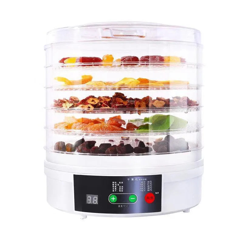 Five-layer household food dehydrator with removable drying trays and UK plug