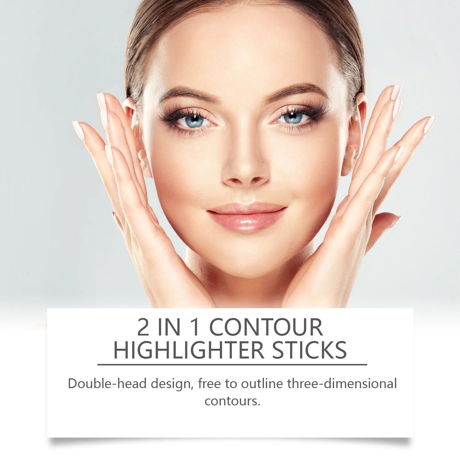 2-in-1 eyebrow highlighter and repair stick in a choice of three brown colours