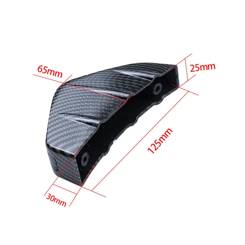 Universal 15cm triangle rear car spoiler in carbon fibre or black ABS for general motors vehicles