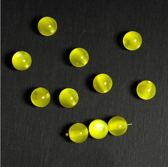 10mm resin cat eye round loose beads in assorted colours for jewellery making