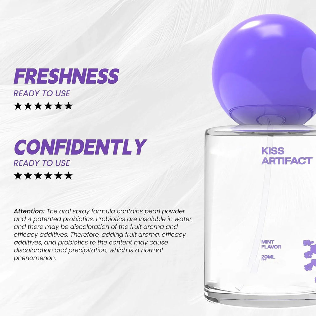 20ml portable oral spray bottle with hydrating probiotics formulation for household body care