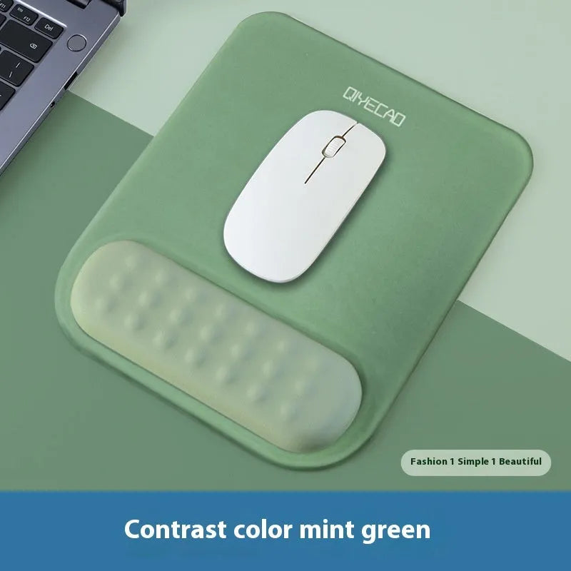 Ergonomic cloth silicone mouse pad with wrist support in multiple colour patterns