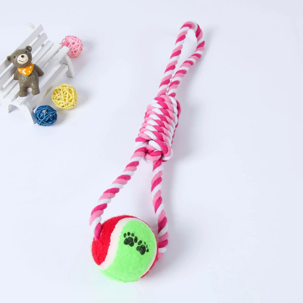 38cm red white blue white cotton string dog chew toy for medium large dogs