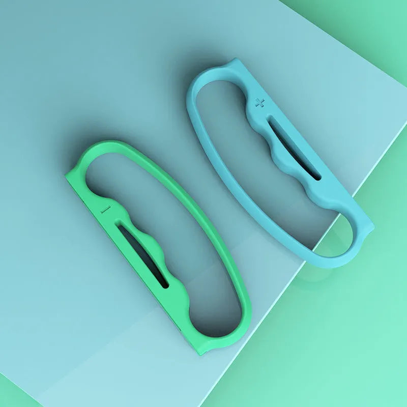 Two black Joy-Con controller grips with hand ropes attached for Nintendo Switch boxing games.