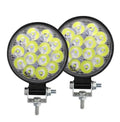 Compact round aluminium car LED work light with IP67 waterproof rating and 6000K white light output.