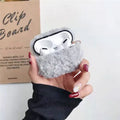Plush and plastic fall-proof AirPods case cover in khaki green, compatible with AirPods 1 2 3 and Pro 3