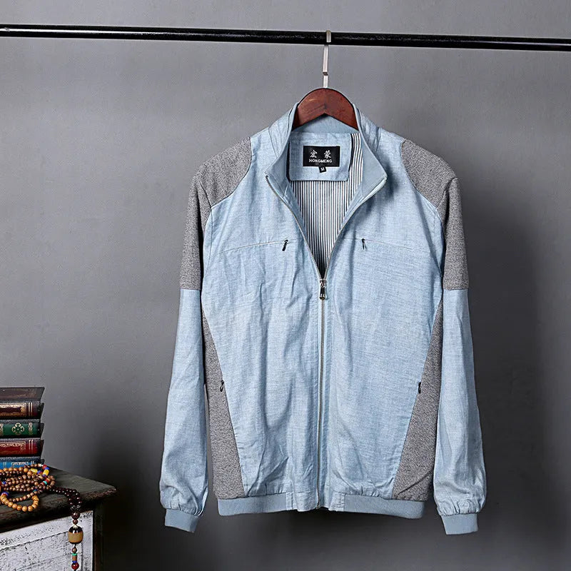 Men's thin linen jacket in regular fit available in multiple colours with cotton fabric construction