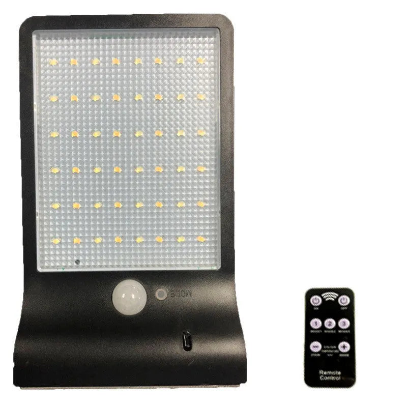 Black and white IP65 waterproof solar garden light for outdoor balcony and courtyard illumination