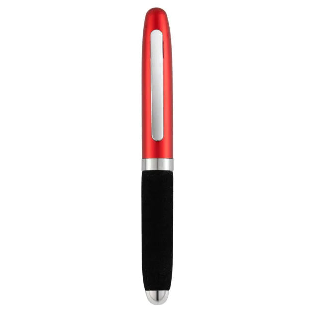 EVA metal cap mini ballpoint pen showing metal body and cap, with colour options displayed.