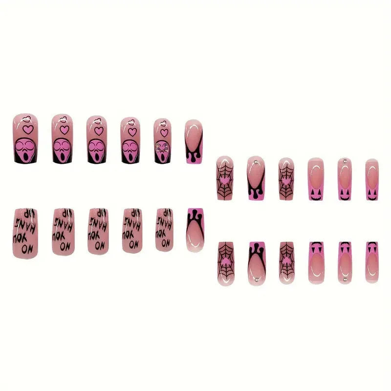 Halloween plastic armour set with detachable square pieces in colour XXS247 with love pattern