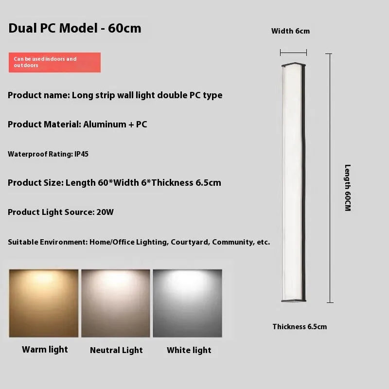Modern outdoor wall lamp for villa hotel courtyard entrance lighting available in five sizes
