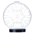 Transparent cat muzzle hood with adjustable velcro strap for veterinary and grooming use
