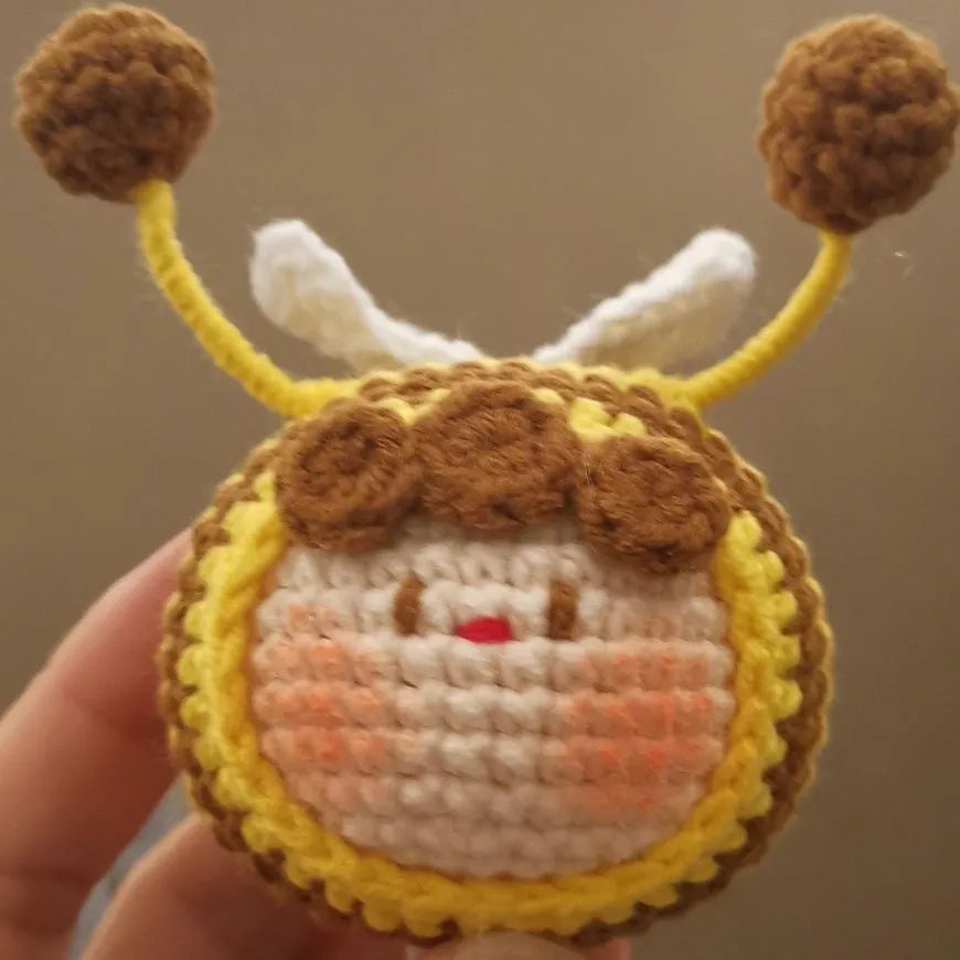 Handmade crocheted bee colonies ornament for woolen dolls with plush material