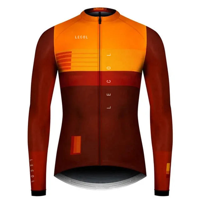 Men's autumn full sleeve cycling jersey in long sleeve design with 11 colour options sizes XS to 4XL