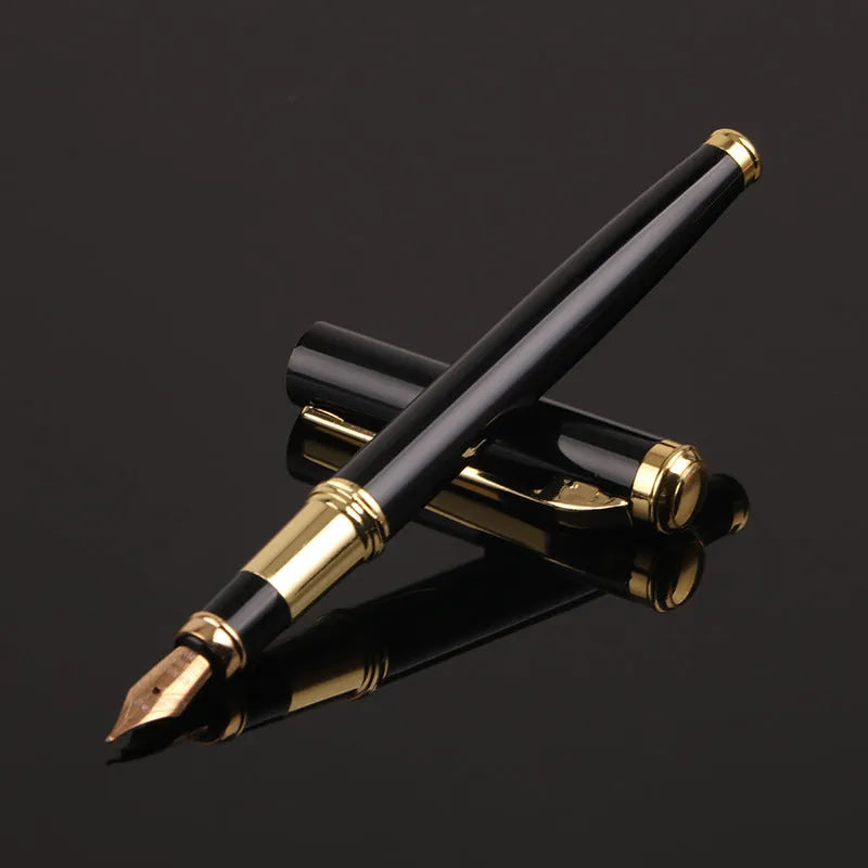 Metal ballpoint pen with 0.5mm stainless steel nib in black or red colour