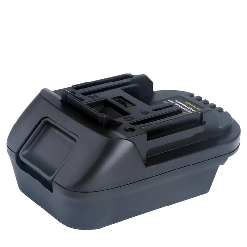Black Milwaukee DM18M to Makita H99F battery adaptor converter for power tools