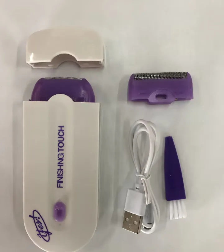Electric hair removal instrument with foil head, rechargeable, for women's painless facial and body hair removal