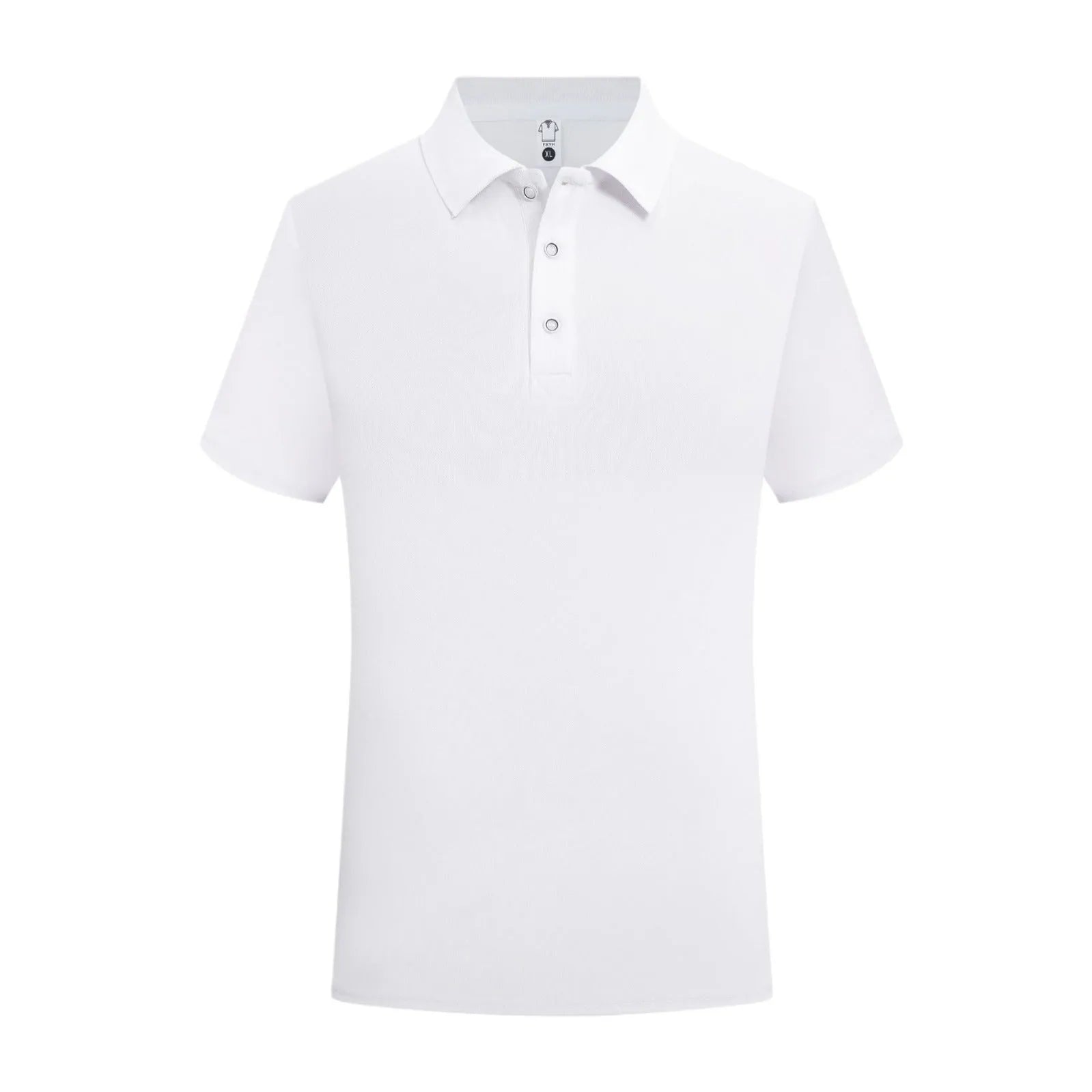 Short sleeve cotton work shirt on a hanger, showing plain chest for embroidery, in a choice of colours