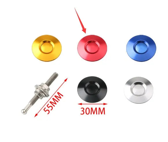 30mm aluminium engine cover lock in five colours for racing car modification