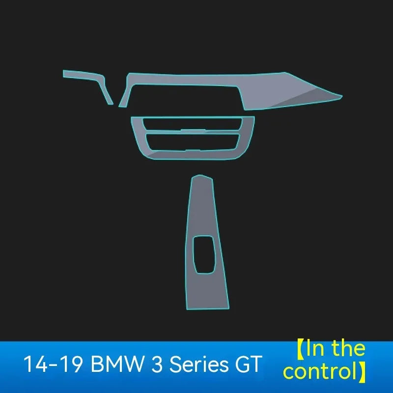 Transparent TPU protective film for BMW 3 Series centre console and dashboard