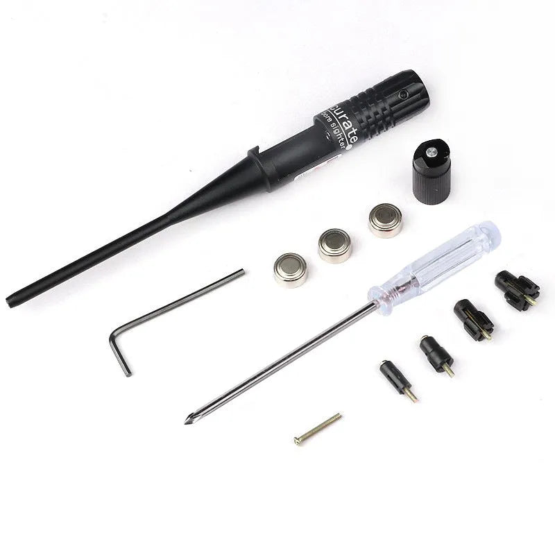 Black matte T6010 aluminium alloy laser calibration device with red light option