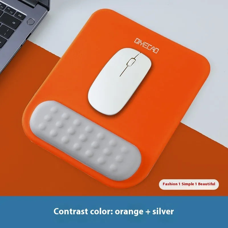 Ergonomic cloth silicone mouse pad with wrist support in multiple colour patterns