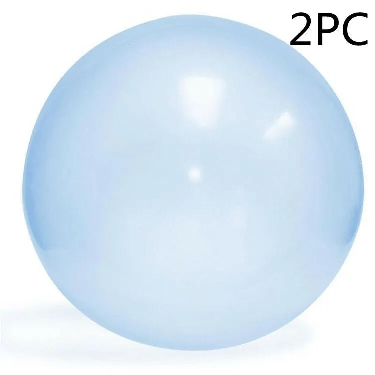 Inflatable TPR bouncy ball in pink, yellow, green, and blue colours with size options from 40 cm to 120 cm diameter