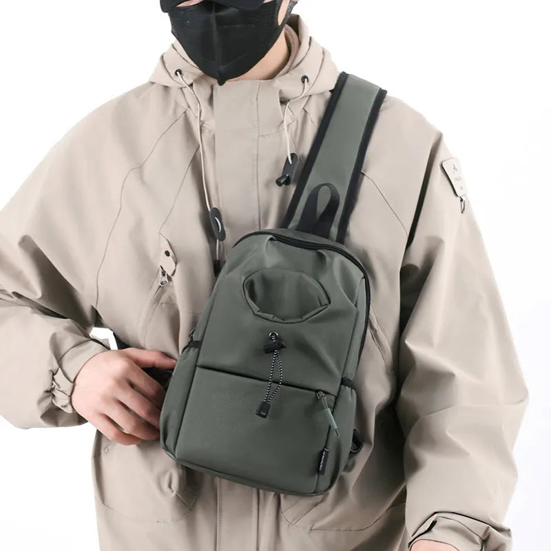 Oxford cloth crossbody kettle bag in leisure travel style with waterproof design