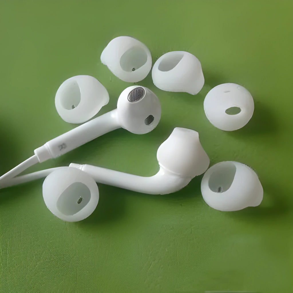Black and white silicone earphone sleeves for S6 Edge G9200 G9250 G920A mobile phone models