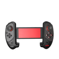 Red telescopic Bluetooth gamepad with USB cable for Android, iOS and PC gaming.