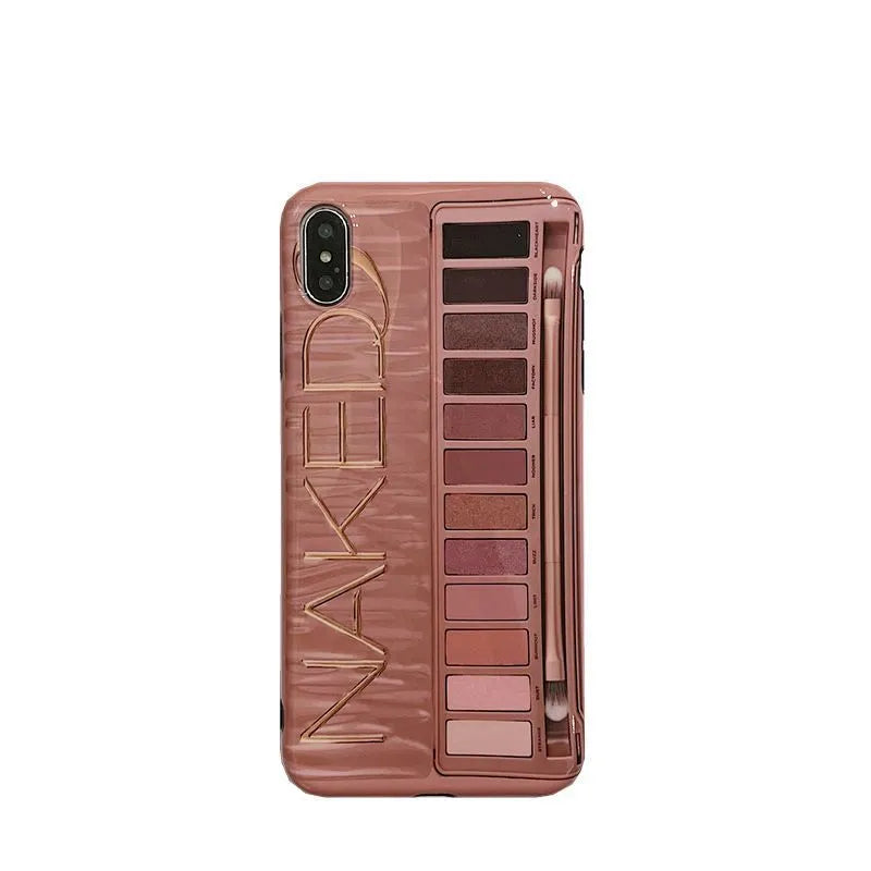 Soft silicone iPhone case with eye shadow pattern in Flesh colour for iPhone 11.